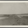 View. At the Great Pond. Shooting Lodge on left, Montauk Association Houses on right. Montauk, East Hampton