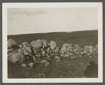 Stonewall running from Fort Pond to Great Pond and former Montauk Inn. Montauk, East Hampton