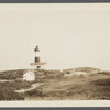 Montauk Light. Erected 1795. Stands 160 feet above the sea level, the tower
itself rises 100 feet from its foundation. Montauk Point. Montauk, East Hampton