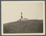 Montauk Light. Erected 1795. Stands 160 feet above the sea level, the tower
itself rises 100 feet from its foundation. Montauk Point. Montauk, East Hampton