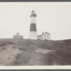 Montauk Light. Erected 1795. Stands 160 feet above the sea level, the tower
itself rises 100 feet from its foundation. Montauk Point. Montauk, East Hampton