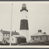 Montauk Light. Erected 1795. Stands 160 feet above the sea level, the tower
itself rises 100 feet from its foundation. Montauk Point. Montauk, East Hampton