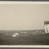 Building. Wyandank Building in center. Montauk Point. Montauk, East Hampton