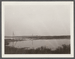 View of Lake Wyandanch alias Great Pond. Shooting Lodge and Third House in distance, east in center of view. Montauk, East Hampton