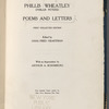 Poems and letters 