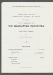 Program of The Manhattan Orchestra at Town Hall, January 23, 1965