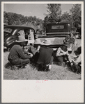 Guests at the stockmen's picnic and barbecue. Spear's Siding, Wyola, Montana.