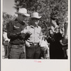 Guests at the stockmen's picnic and barbecue. Spear's Siding, Wyola, Montana.