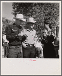 Guests at the stockmen's picnic and barbecue. Spear's Siding, Wyola, Montana.