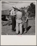 Sally Rand at the stockmen's picnic and barbecue. Spear's Siding, Wyola, Montana.