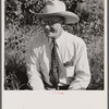 "Junior" Spear at stockmen's picnic and barbecue. Spear's Siding, Wyola, Montana.
