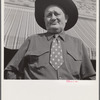 Stockman on street corner. Sheridan, Wyoming.