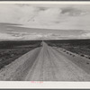 Road across the plains near Farson, Wyoming.