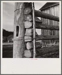 Detail of corral gate and fence. Quarter Circle U, Brewster-Arnold Ranch Company. Birney, Montana.