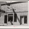 Hotel on main street of Craig, Colorado. A new and thriving boom town.