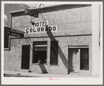 Hotel on main street of Craig, Colorado. A new and thriving boom town.