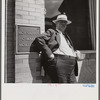 County judge in front of mortuary, main street of Leadville, old mining town. Colorado.