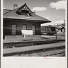 Former railroad station in old mining town. Leadville, Colorado.