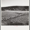 Rail fence around hay field near Aspen, Colorado.