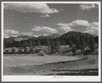 Ruins of old coke ovens and narrow gauge railroad near Meredith, Colorado.