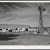 New dairy barn. FSA (Farm Security Administration) cooperative enterprise on the Scottsbluff Farmsteads FSA project. North Platte River Valley, Nebraska.