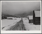 Ashcroft, Colorado. Ghost mining town after early blizzard.