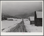 Ashcroft, Colorado. Ghost mining town after early blizzard.