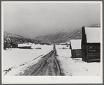 Ashcroft, Colorado. Ghost mining town after early blizzard.