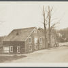Gristmill. Northeast corner of Bridge Street and Spring Street. Bridge Street in foreground. Stony Brook, Smithtown