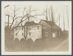 Gristmill. Northeast corner of Bridge Street and Spring Street. Bridge Street in foreground. Stony Brook, Smithtown