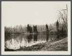 View of pond. South side of Old Country Road (road to Commack) on the West Brook nearly opposite Caleb Smith residence. Hauppauge, Smithtown