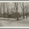 House. Shaped like an "L." North side North Country Road at Millers Place. Coram, Brookhaven