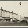 Former Grand Central Hotel (alias Hewlett's Hotel). Built 1840 by Samuel Carmen and maintained until 1847. Kreischer later owner. On Fourth Street near northeast corner of Main Street. Hempstead, Hempstead