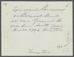 Episcopal Parsonage. Built 1793. Prospect Street, southeast corner of Greenwich Street. Hempstead, Hempstead