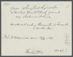 W.T.D. Maurice Farmhouse. On United Hunt Club ground, opposite Belmont Park. Southwest side of Hempstead Turnpike (Fulton Street). Hempstead, Hempstead
