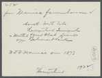 W.T.D. Maurice Farmhouse. On United Hunt Club ground, opposite Belmont Park. Southwest side of Hempstead Turnpike (Fulton Street). Hempstead, Hempstead