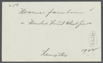 W.T.D. Maurice Farmhouse. On United Hunt Club ground, opposite Belmont Park. Southwest side of Hempstead Turnpike (Fulton Street). Hempstead, Hempstead