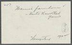 W.T.D. Maurice Farmhouse. On United Hunt Club ground, opposite Belmont Park. Southwest side of Hempstead Turnpike (Fulton Street). Hempstead, Hempstead