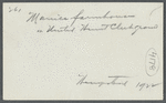 W.T.D. Maurice Farmhouse. On United Hunt Club ground, opposite Belmont Park. Southwest side of Hempstead Turnpike (Fulton Street). Hempstead, Hempstead
