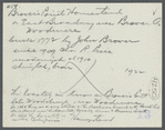 John Brower's House. Known as Brower's Point. East Broadway near Brower Avenue. Woodmere, Hempstead