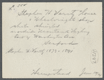 Stephen H. Verity House and wheelwright shop. North side Montauk Highway, east of Washington Avenue. Seaford, Hempstead