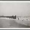 View of remnant of old boardwalk [near] Lido Country Club House. Beach at "Point Lookout." Hempstead, Hempstead