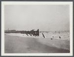View of remnant of old boardwalk [near] Lido Country Club House. Beach at "Point Lookout." Hempstead, Hempstead