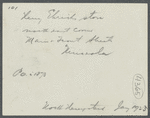 Henry Elricks Store. Was Post Office in 1873. Northeast corner of Main and Front Street. Mineola, North Hempstead