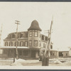View of four Duffy's Roslyn Shades (1873). Southeast corner Lincoln Avenue and Railroad tracks. Roslyn, North Hempstead