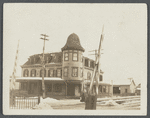 View of four Duffy's Roslyn Shades (1873). Southeast corner Lincoln Avenue and Railroad tracks. Roslyn, North Hempstead