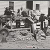 Sorting and grading and bagging early potatoes to be hauled by truck and shipped to all parts of the country. Gilcrest, Colorado.