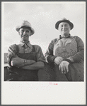 Frank Hagemeister, treasurer of cooperative association, and Elmer A. Colpitts, on the board of directors of cooperatives association on Scottsbluff Farmsteads. FSA (Farm Security Administration) project, Scottsbluff, Nebraska..
