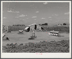 Poultry houses and barn on Two Rivers Non-Stock Cooperative, a FSA (Farm Security Administration) co-op. Waterloo, Nebraska.