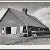 Barn and feeding pens and troughs on Tom Reed farm. Lexington, Nebraska.